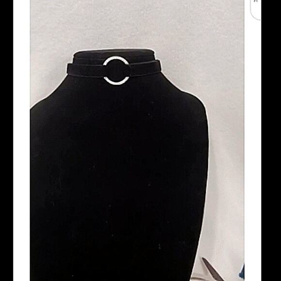 Infinity Diamond Choker BLACK VELVET Necklace Simulated Diamonds Pendent Realist - Picture 10 of 15